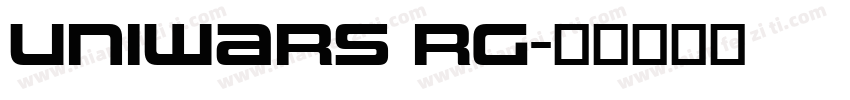 Uniwars RG字体转换